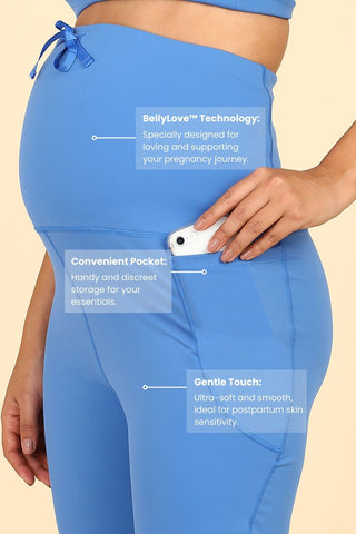 Full Bump-Coverage Blue Flair Pant (Pregnancy)