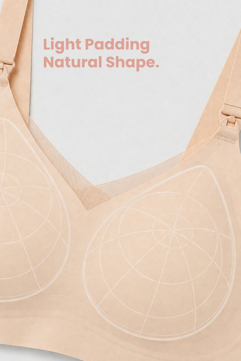 Sculpt & Lift Powermesh Nursing Bra - Champagne