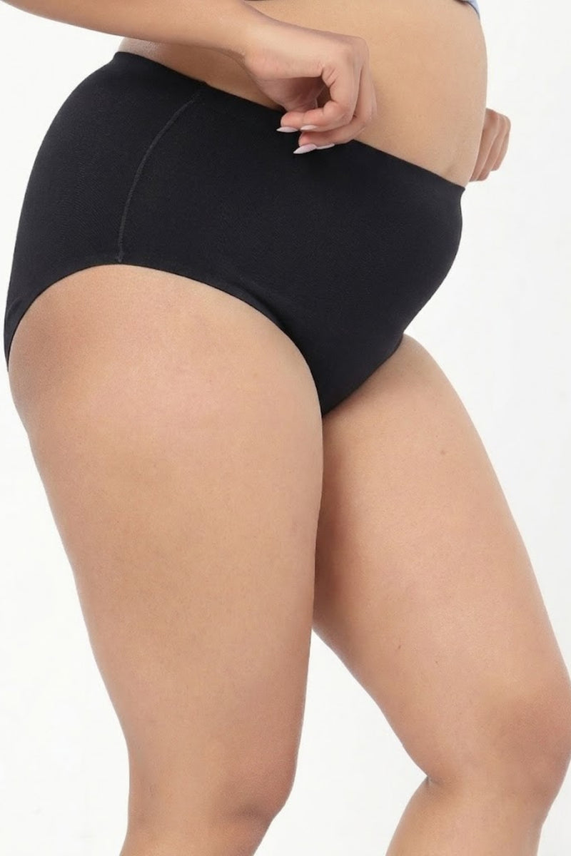 House of Zelena Cotton High-Rise Hipster Seamless Underwear - Black for comfort.