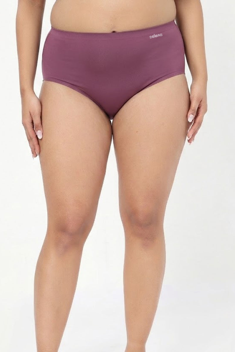 House of Zelena Cotton High-Rise Hipster Seamless Underwear - Onion for comfort.