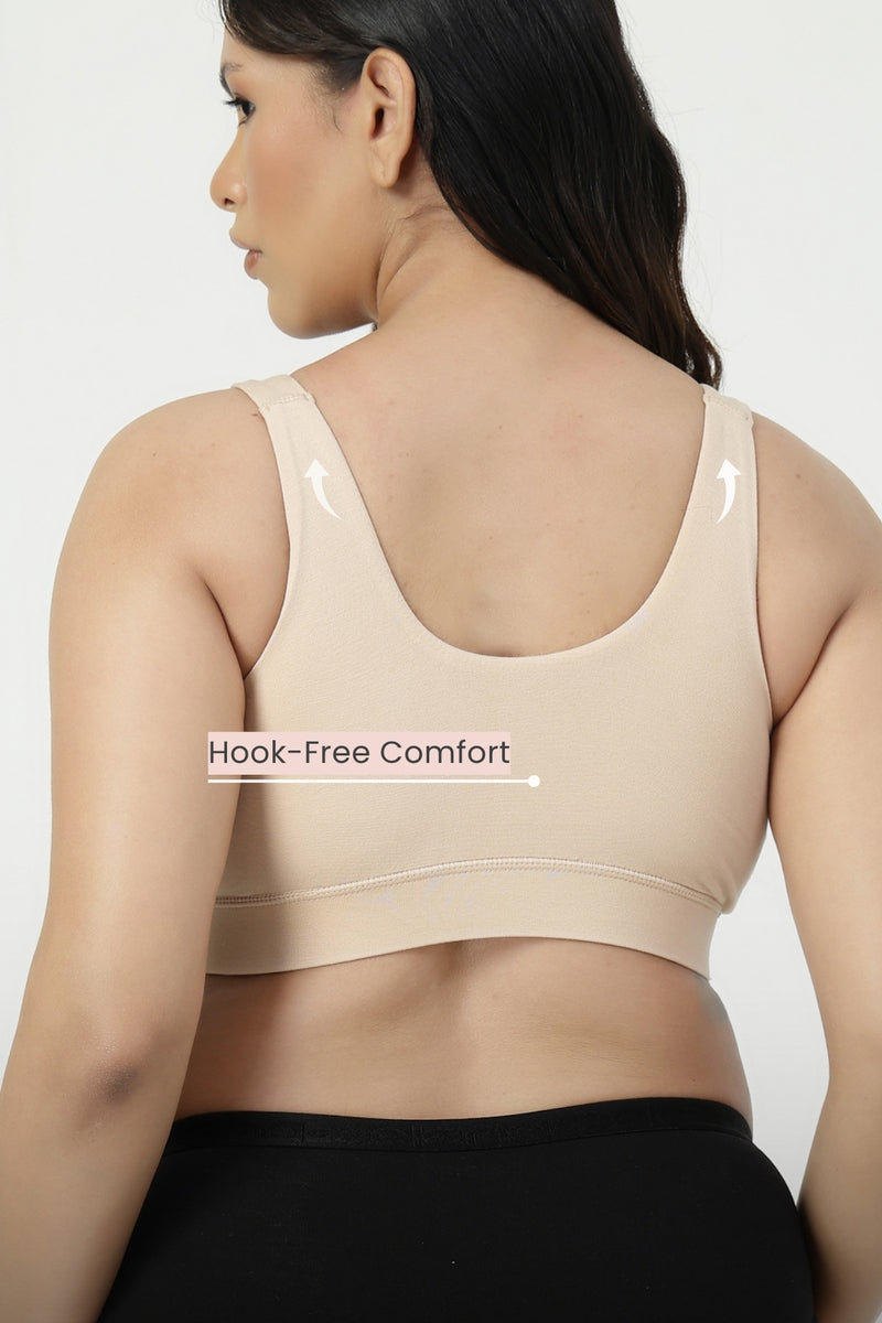 247 (Upgraded) Modal Padded Maternity Feeding Bra - Butter