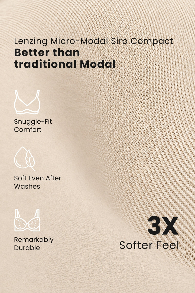 247 (Upgraded) Modal Padded Maternity Feeding Bra - Butter
