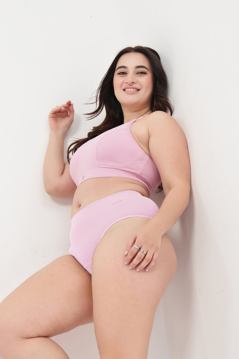SecureFit Cotton Non-Padded Feeding Bra - Baby Pink