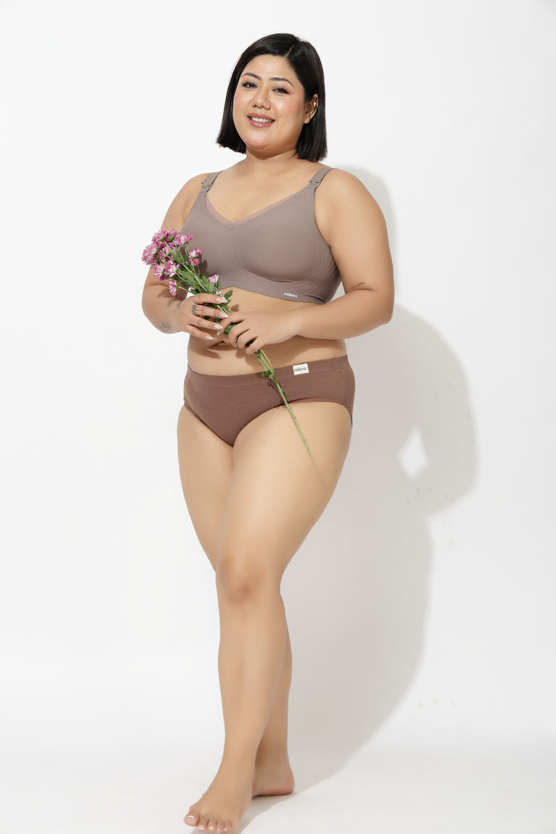 Sculpt & Lift Powermesh Nursing Bra - Chrome