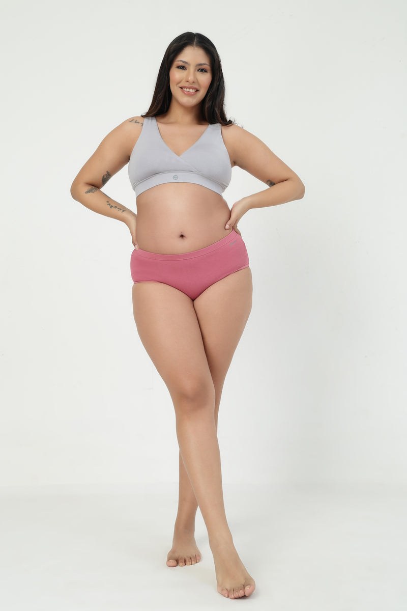Cotton High-Rise Hipster - Blush