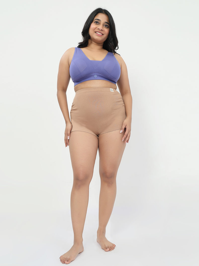 Pregnancy Panty – Over-the-Belly (Rib Textured) - Skin