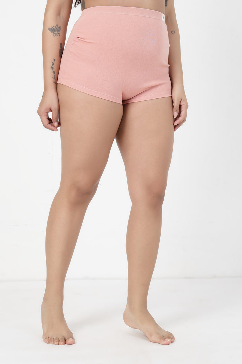 Pregnancy Panty – Over-the-Belly (Rib Textured) - Rose gold