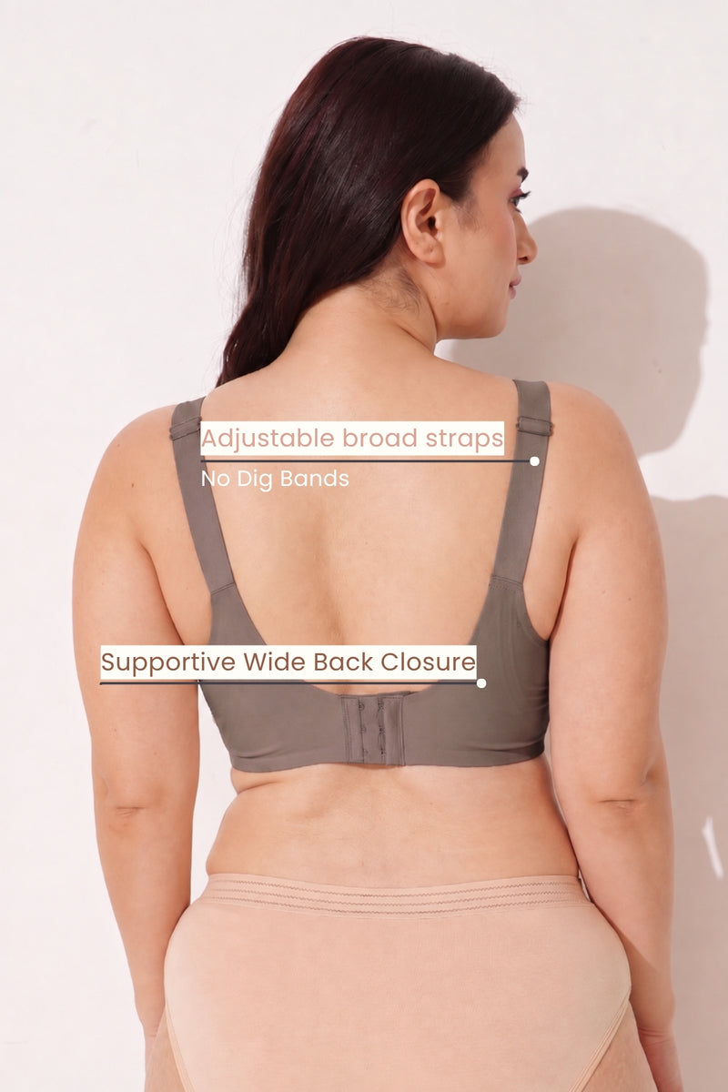 Sculpt & Lift Scallop Nursing Bra - Chrome
