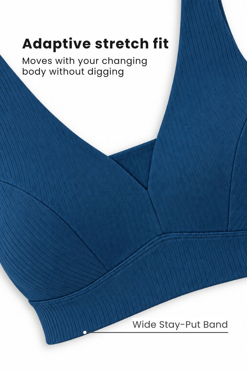 Natural Shape Wide Rib Bra - Airforce
