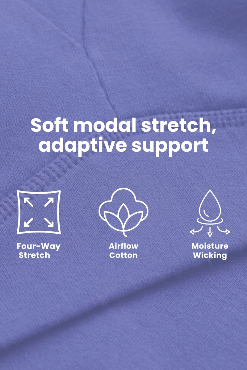 Fixed Padded Modal Maternity Bra with Support - Royal Blue