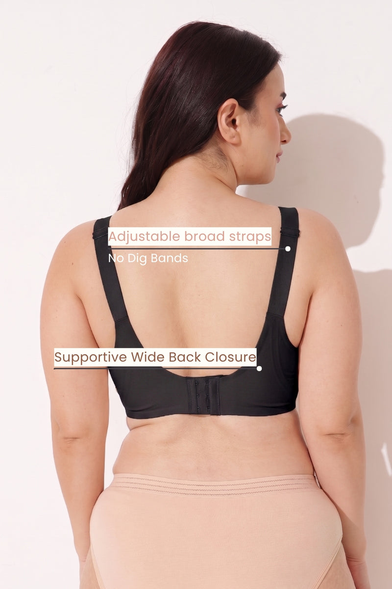Sculpt & Lift Scallop Nursing Bra - Onyx