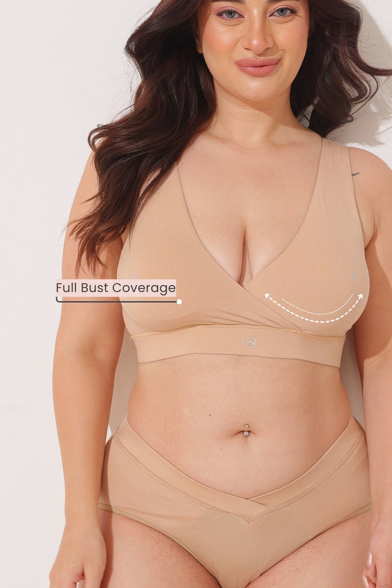 247 (Upgraded) Skin Color Modal Padded Maternity Feeding Bra