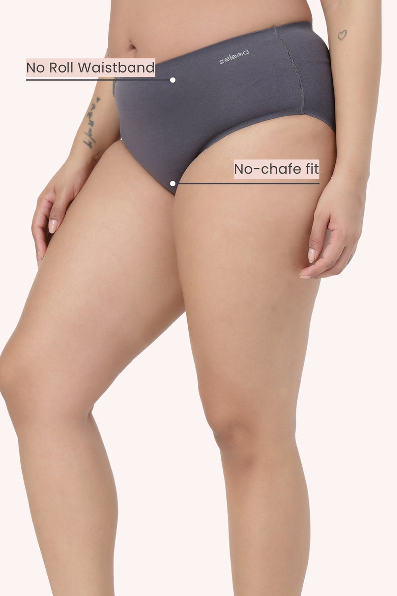 The Invisible Panty (Cotton | Mid Rise | Dark Grey)