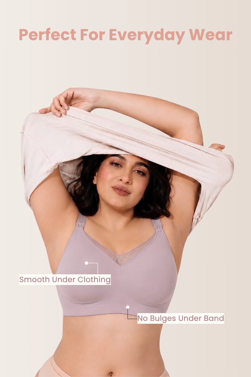 Sculpt & Lift Powermesh Nursing Bra - Lavender