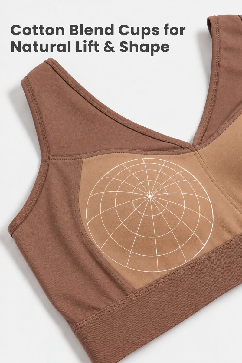 Sculpt & Lift Powermesh Bra - Brown