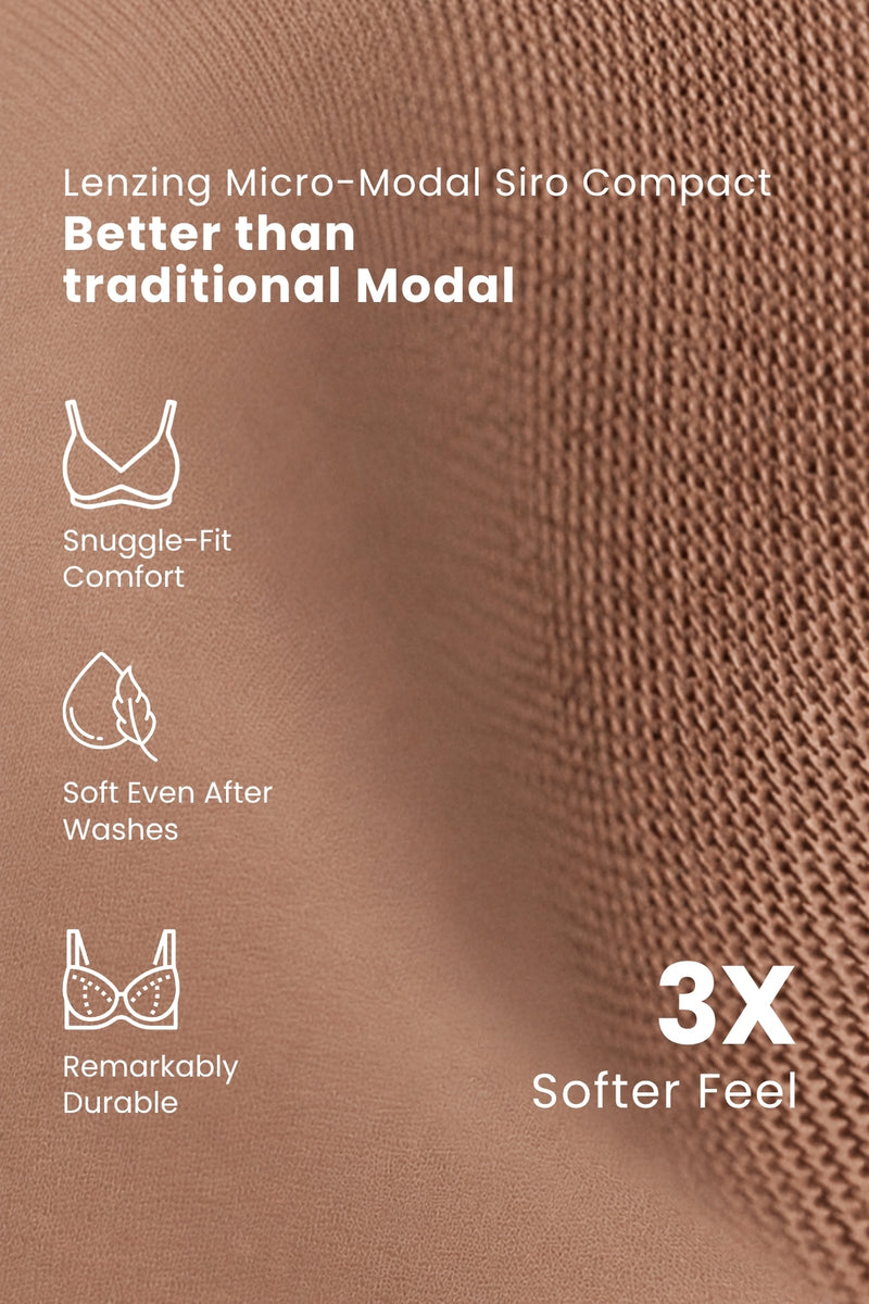 Sculpt & Lift Powermesh Bra - Brown