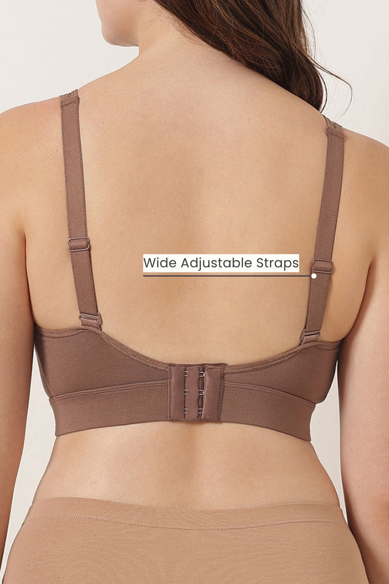 Sculpt & Lift Powermesh Bra - Brown
