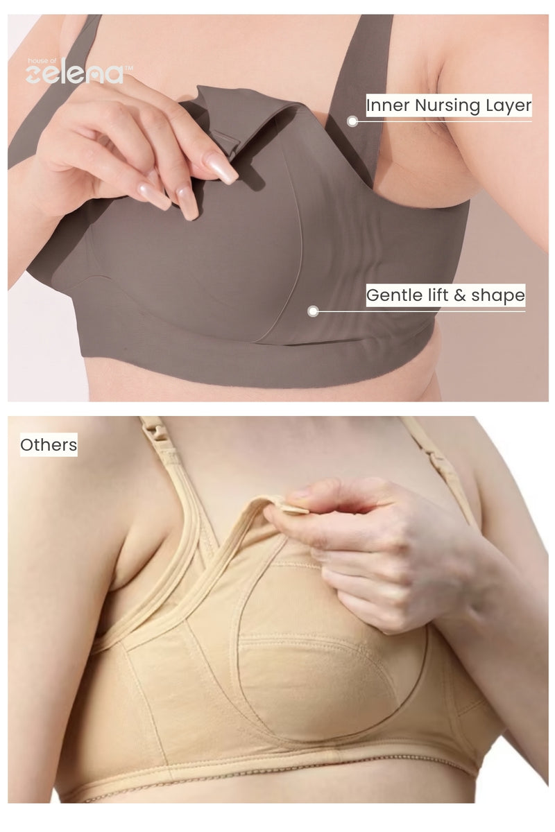 Sculpt & Lift Scallop Nursing Bra - Chrome