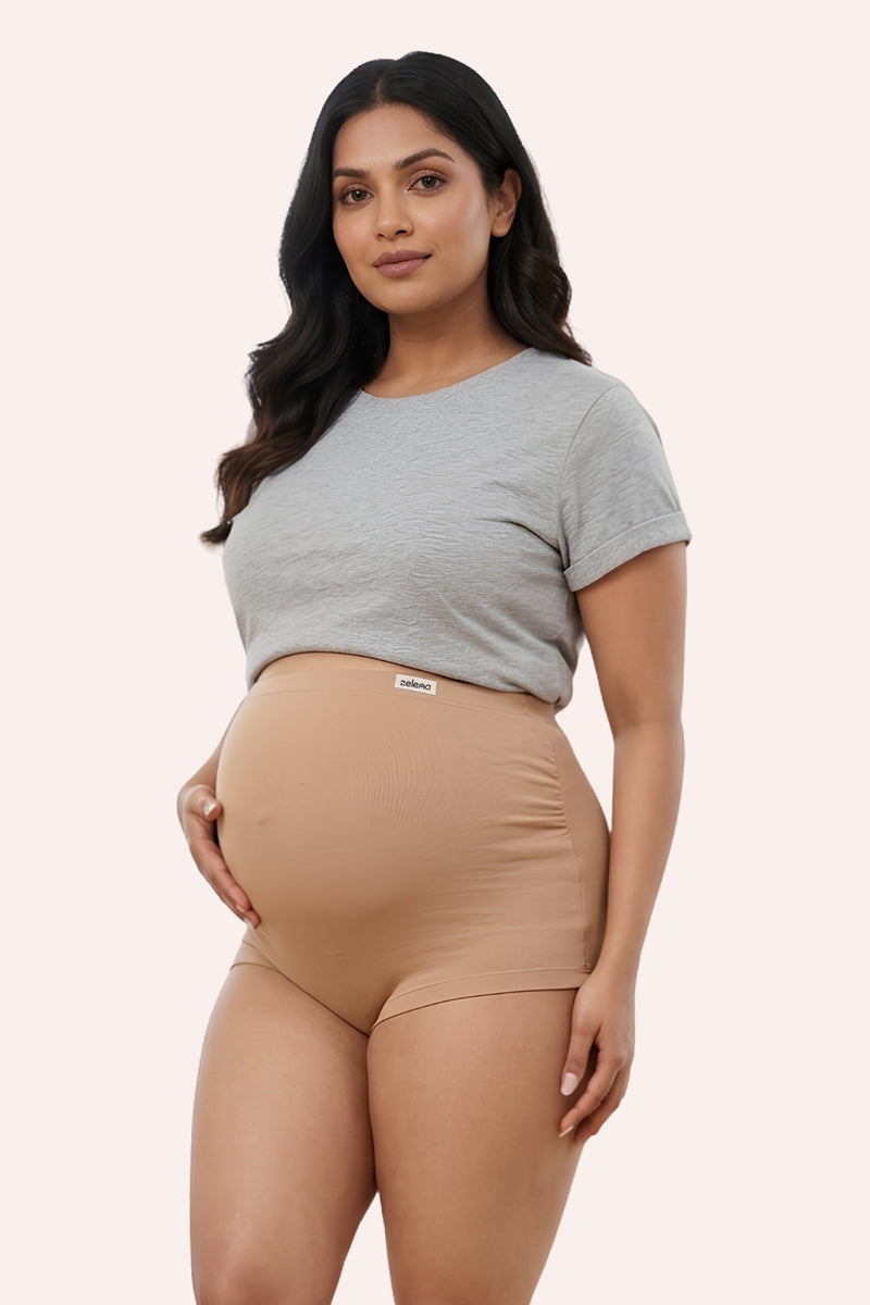 Pregnancy Panty – Over-the-Belly (Rib Textured) - Skin