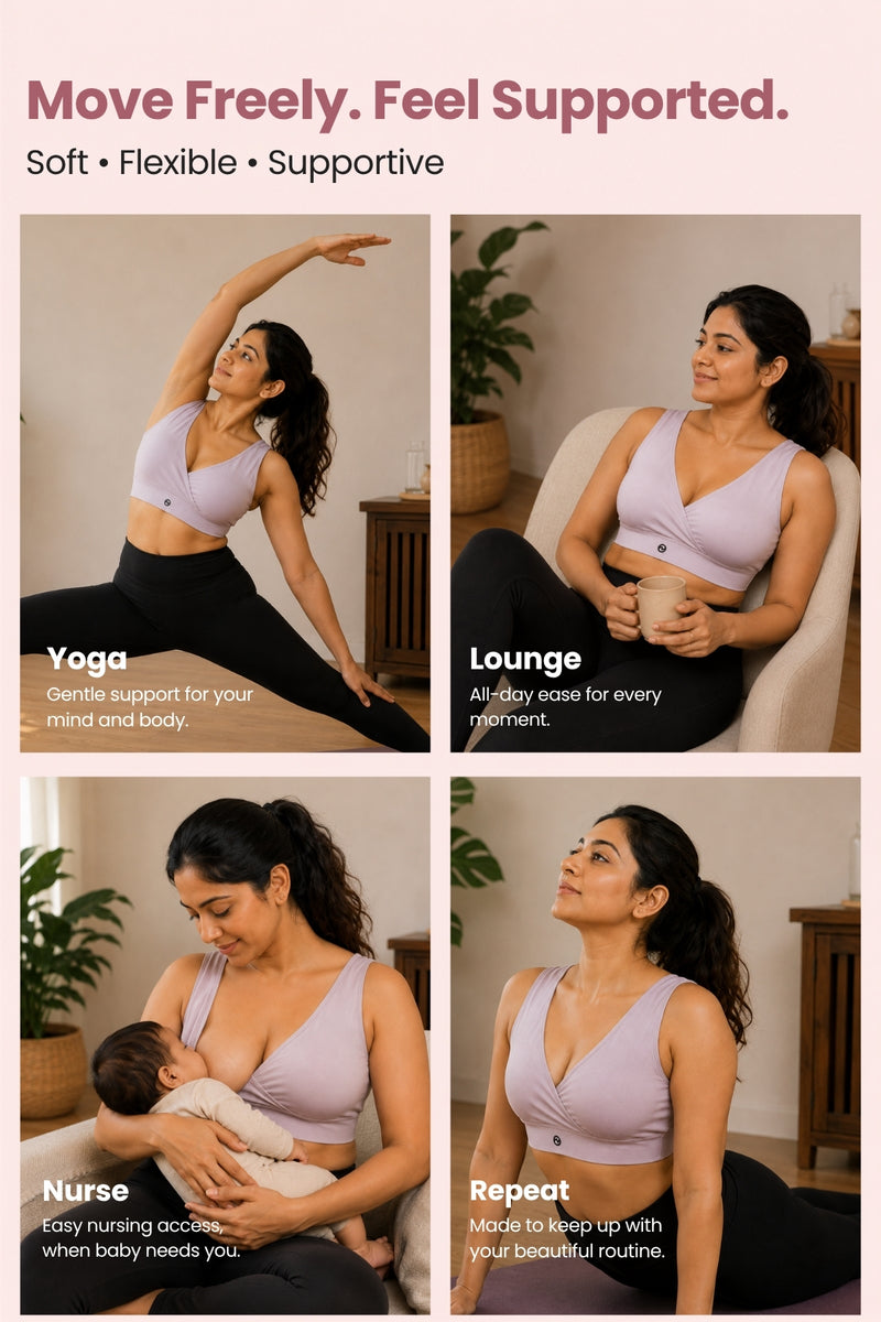 247 Cotton Non Padded Yoga Bra - Mauve