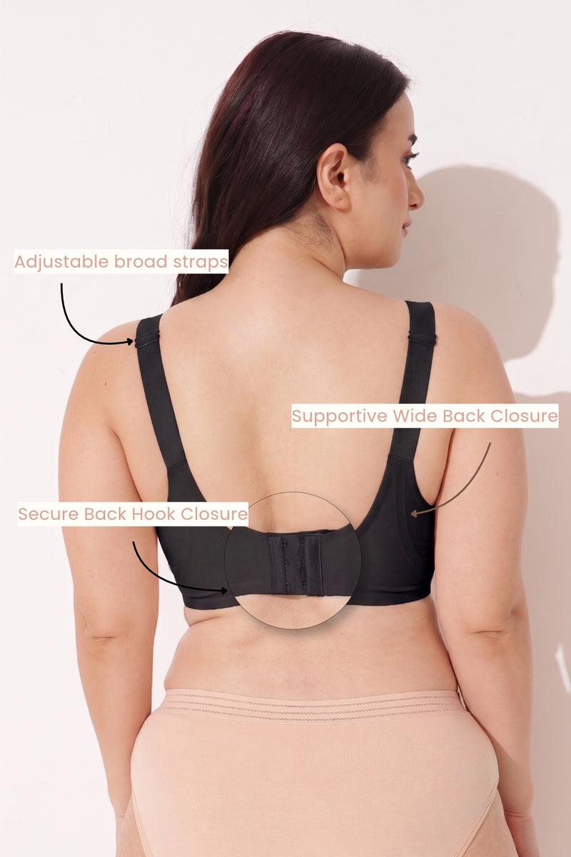 Sculpt & Lift Scallop Nursing Bra - Onyx
