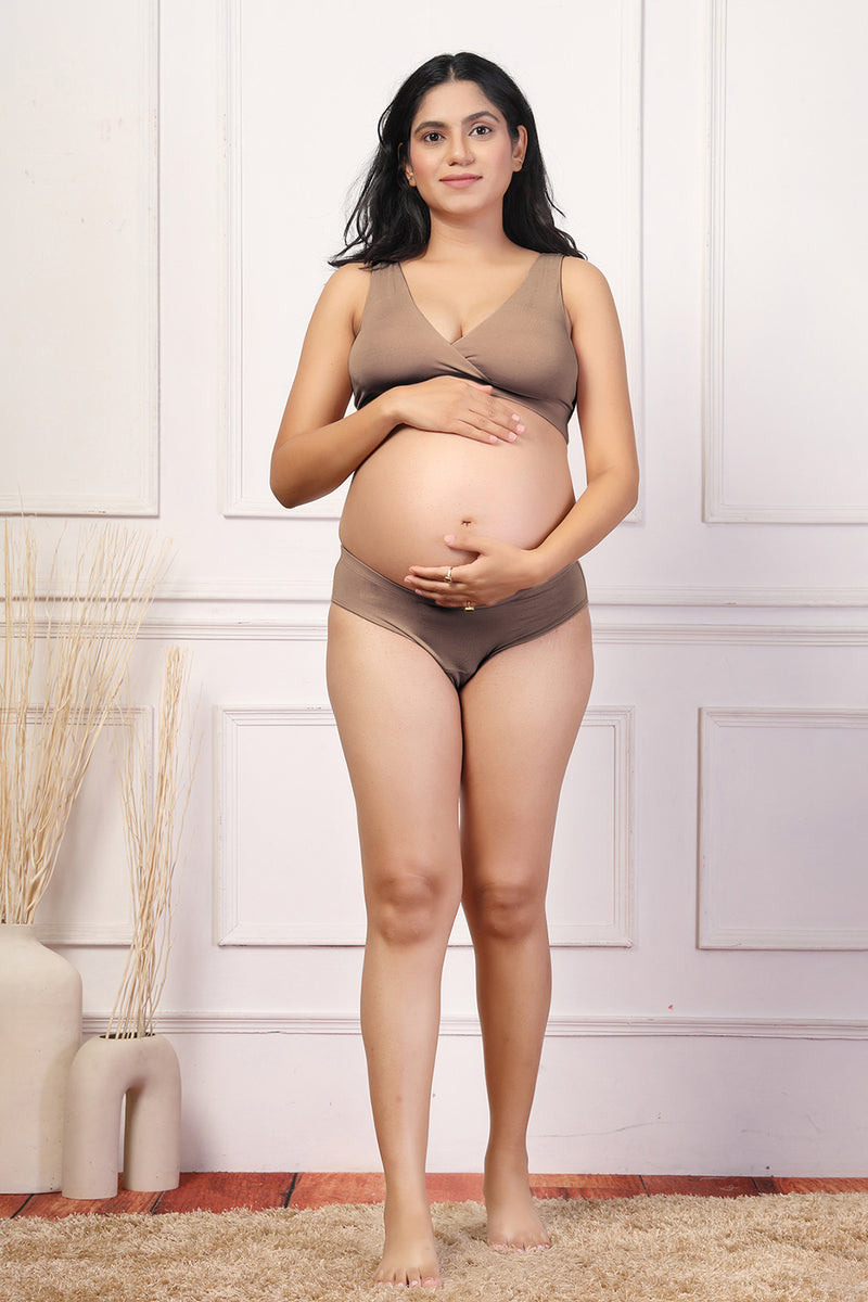 247 (Upgraded) Light Coco Modal Padded Maternity Feeding Bra