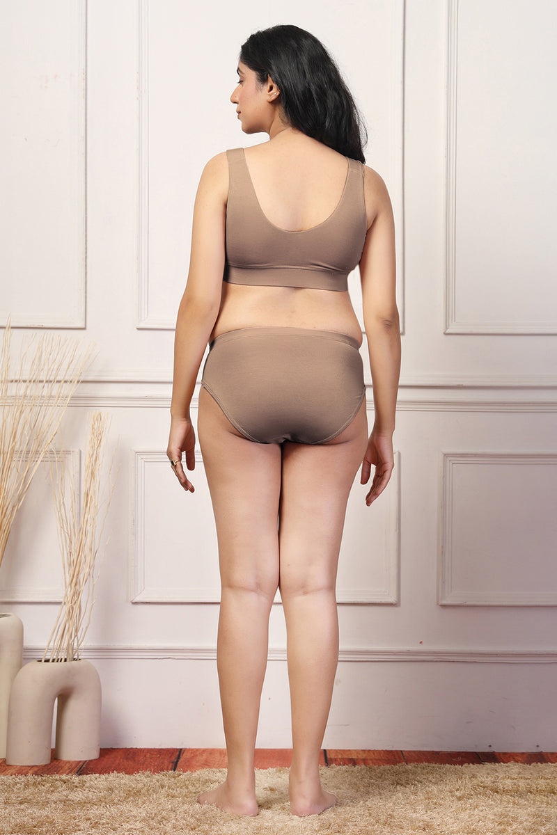 247 (Upgraded) Light Coco Modal Padded Maternity Feeding Bra