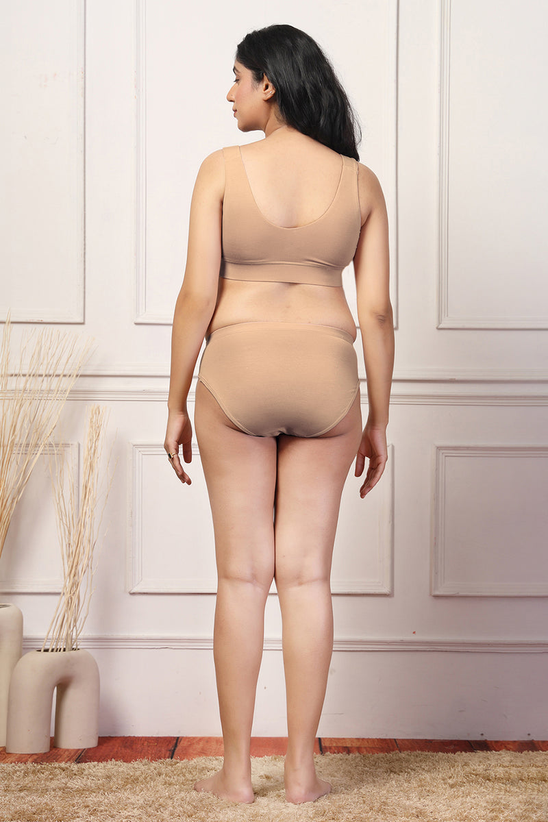 247 (Upgraded) Dark Skin Modal Padded Maternity Feeding Bra