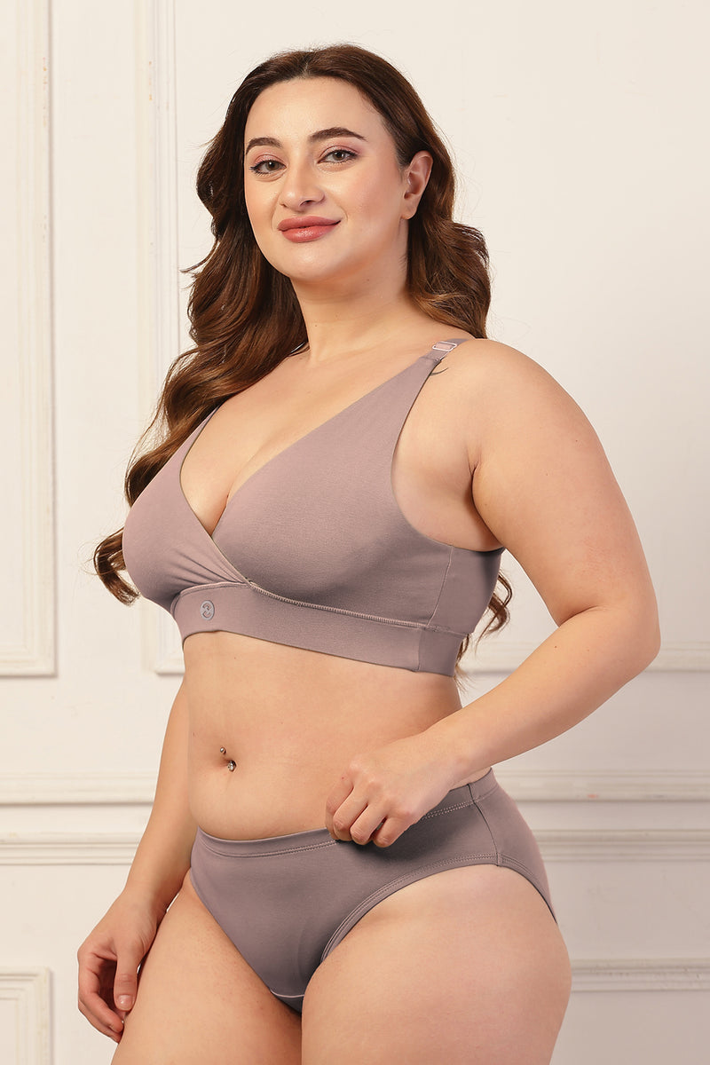 247 Extra Support Cotton Feeding Bra with Adjuster - Dark Skin