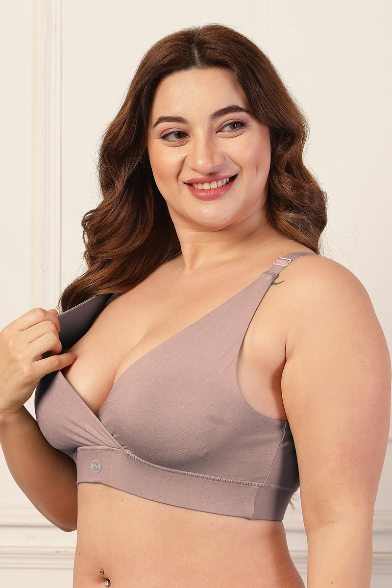 247 Extra Support Cotton Feeding Bra with Adjuster - Dark Skin