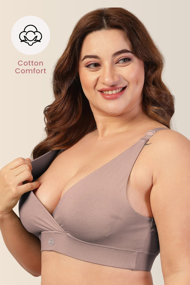 247 Extra Support Cotton Feeding Bra with Adjuster - Dark Skin