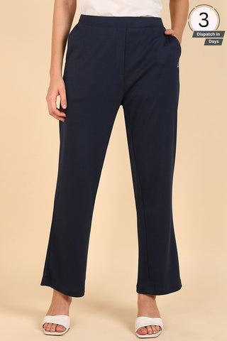Navy Blue Pre & Post Maternity Flare Pant for Summer
