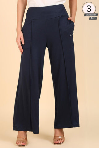 Navy Blue Pre & Post Maternity Palazzo Pant for Summer