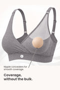 247 Extra Support Cotton Feeding Bra with Adjuster - Melange Anthrea