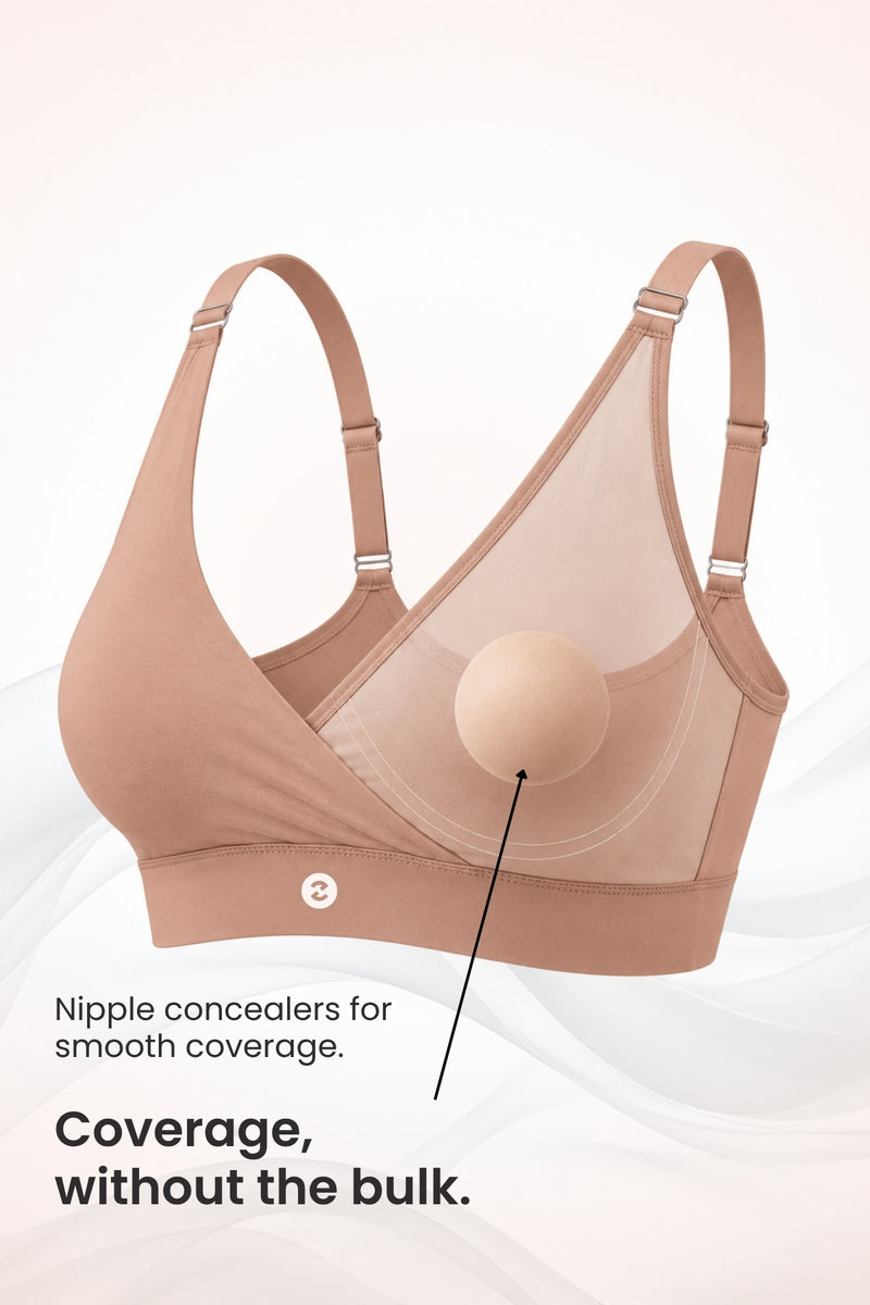 247 Extra Support Cotton Feeding Bra with Adjuster - Caramel