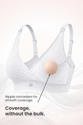 247 Extra Support Cotton Feeding Bra with Adjuster - White