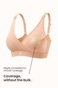 247 Extra Support Cotton Feeding Bra with Adjuster - Nude Almond