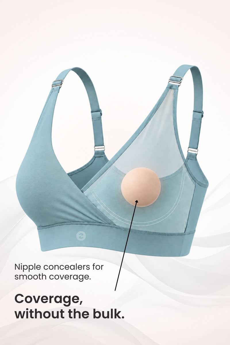 247 Extra Support Cotton Feeding Bra with Adjuster - Mint
