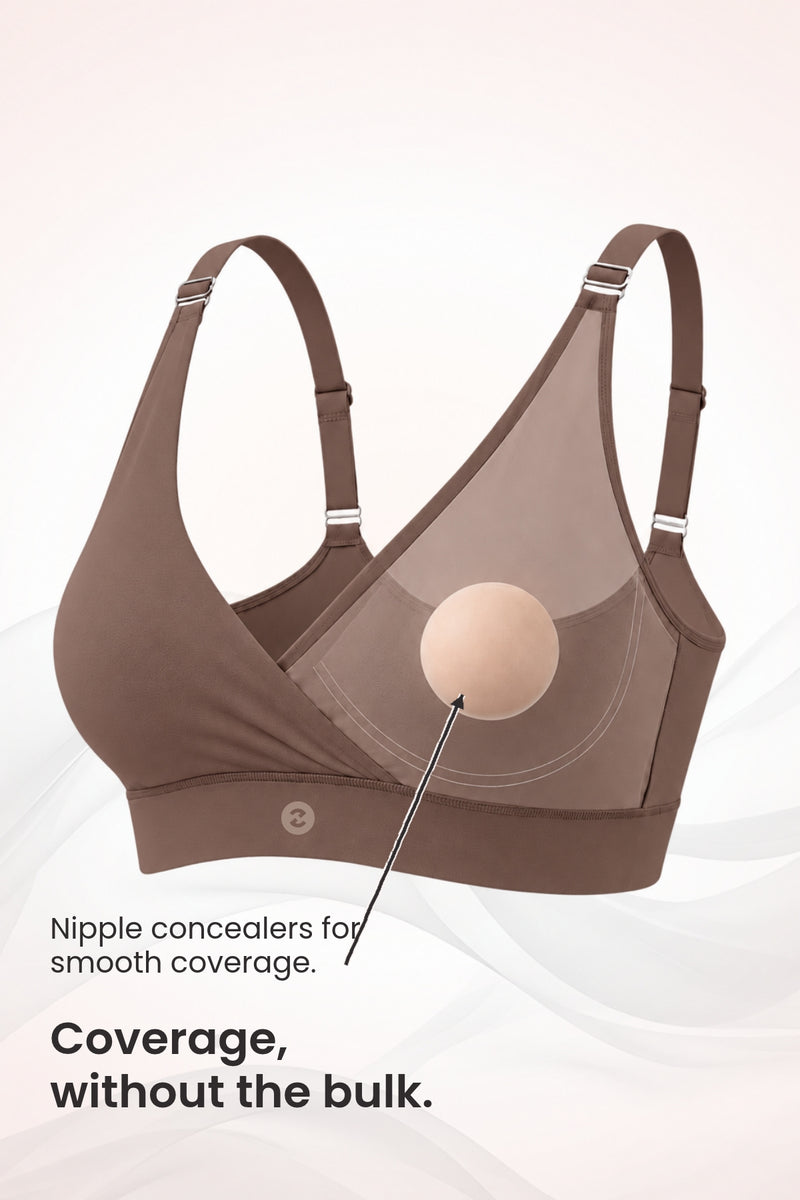 247 Extra Support Cotton Feeding Bra with Adjuster - Mocha