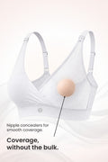 247 Extra Support Cotton Feeding Bra with Adjuster - White