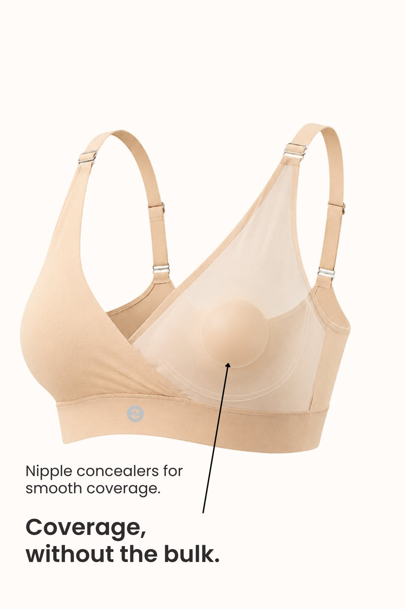 247 Extra Support Cotton Feeding Bra with Adjuster - Butter