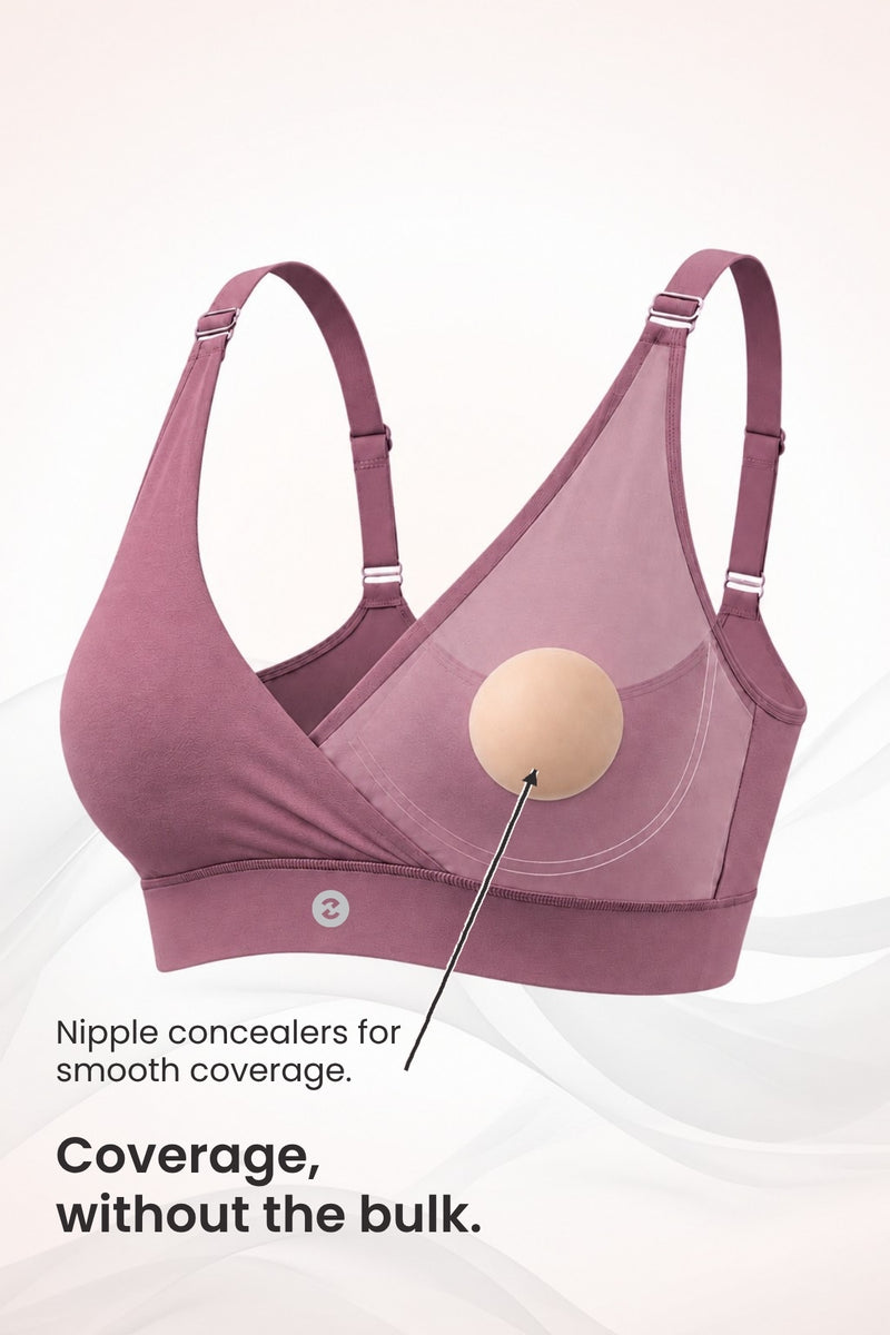 247 Extra Support Cotton Feeding Bra with Adjuster - Lilac