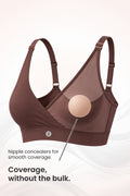 247 Extra Support Cotton Feeding Bra with Adjuster - Brown