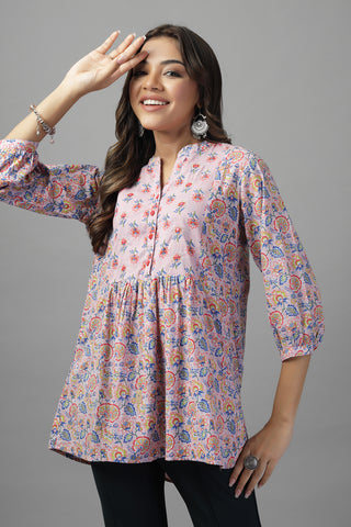 Floral Whimsy Maternity Peplum Top