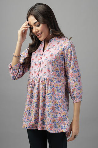 Floral Whimsy Maternity Zipless Feeding Peplum Top