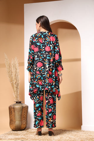 Floral Printed Maternity Zipless Feeding Co-ord Set