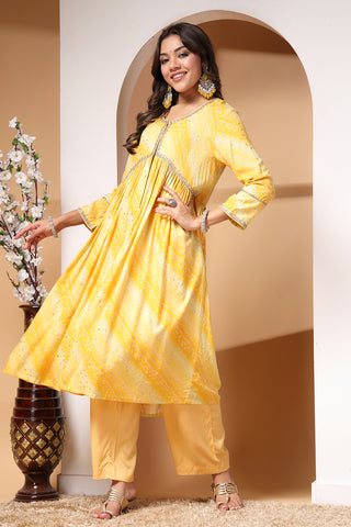 Sunshine Symphony Maternity and Feeding Friendly Kurta Set