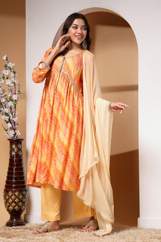 Sunset Serenade Zipless Maternity Kurta Set