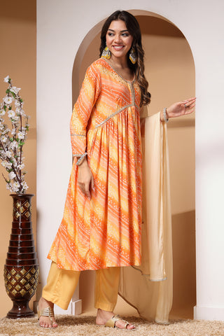 Sunset Serenade Zipless Maternity Kurta Set