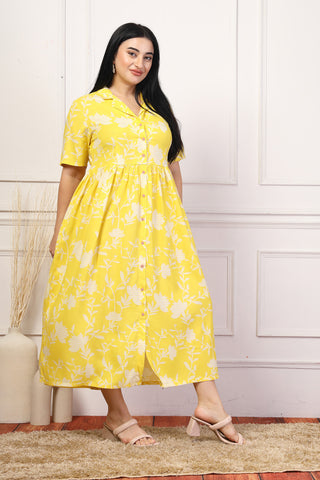 Sunshine Bloom Maternity Feeding Dress